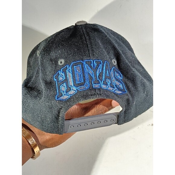 Vintage Georgetown Hoyas Snapback Hat Navy Blue Embroidered Adjustable Cap - Picture 5 of 9